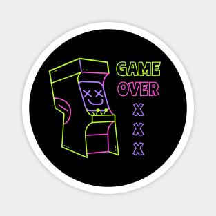 Game Over Game Console Video Games Funny Cool Gamer Magnet